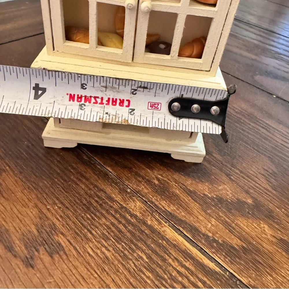 Vintage handmade Miniature white Wooden Hutch Accessories Dollhouse Wall Hanging - Picture 5 of 5